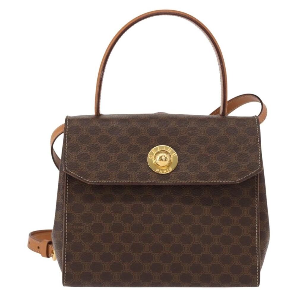 Celine Macadam Handbag Brown